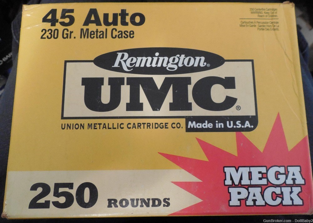 Remington UMC 45ACP 230GR MC MEGA PACK 250-img-0