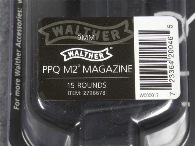 WALTHER PPQ M2 FACTORY 15 ROUND 9mm MAGAZINE (NEW)-img-1
