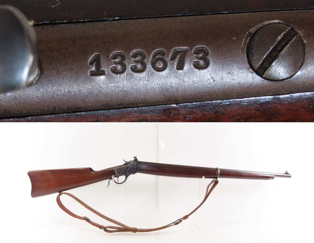 FLAMING BOMB Marked U.S. WINCHESTER M1885 .22 Short WINDER Musket C&R-img-0