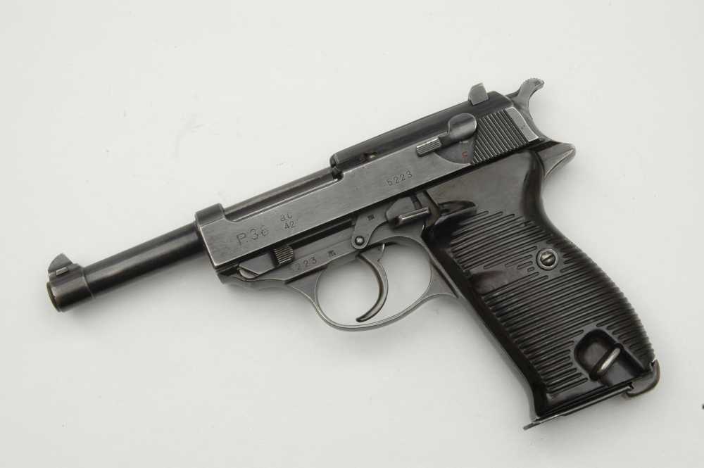 WW2 Walther P38 9mm "ac 42" German Waffenamt 1942 mfg. P-38 Matching NO RES-img-0