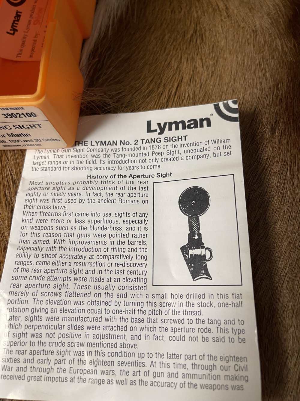 Lyman No 2 Tang Sight for Marlin 336, 1895, and 30 series -img-2