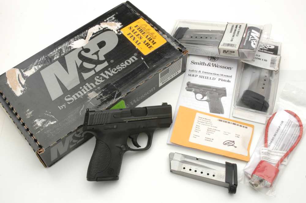 Smith & Wesson S&W M&P 9 Shield 9mm 2014 mfg. LNIB 4-Mags Compact NO RES. -img-15
