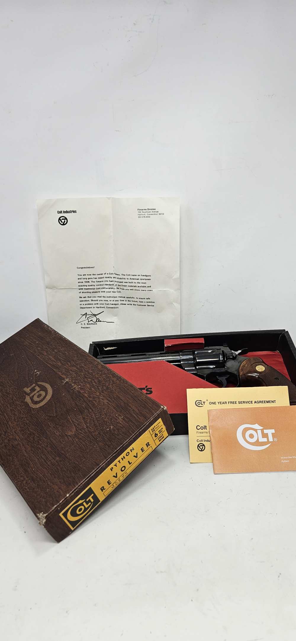 Colt Python .357 Magnum 6" Vent Rib 1966 Post-Transition - Box SN Match-img-3