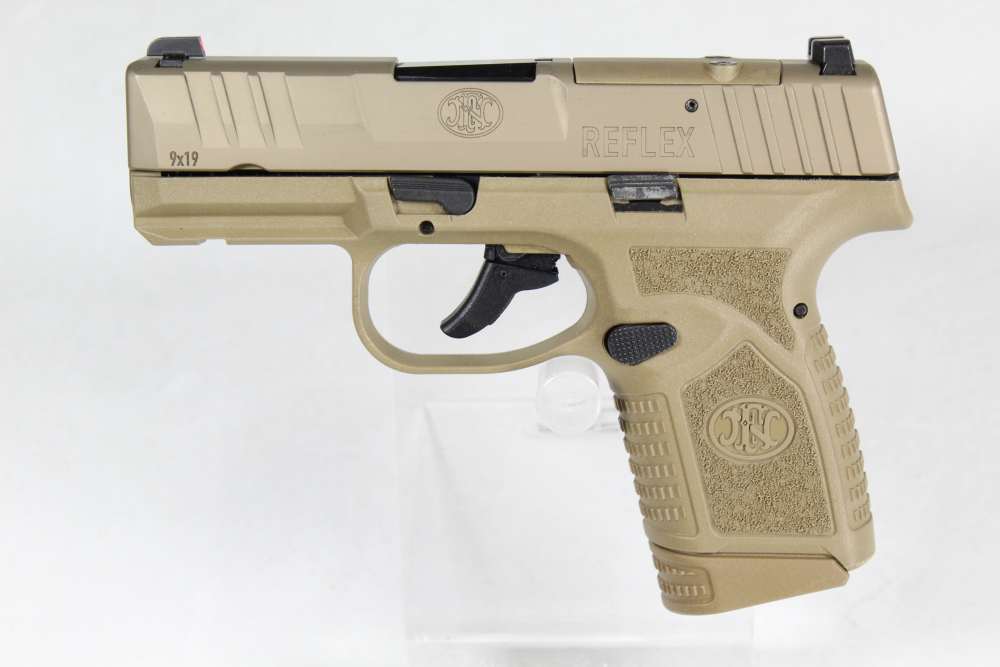 FN Reflex MRD 9mm FDE Compact Conceal Carry Semi Auto Optic Ready Pistol-img-1