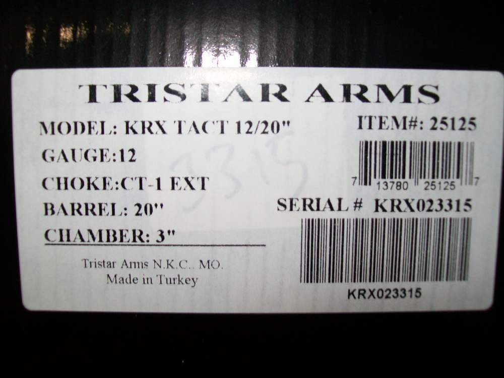 New TriStar KRX Tactical Shotgun Black (Wholesale Price)-img-2