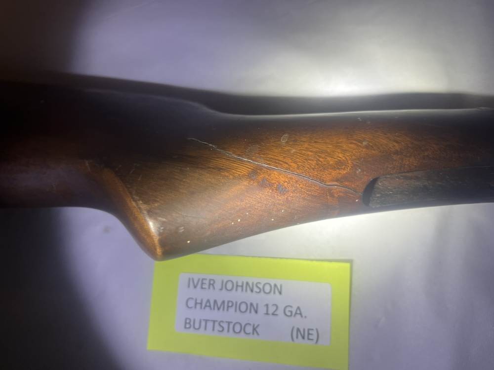 Iver Johnson Champion 12 Gauge Buttstock, Needs Repair-img-3