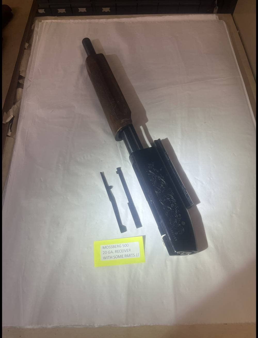 Mossberg Model 500, 20 Gauge Receiver With Some Parts-img-0
