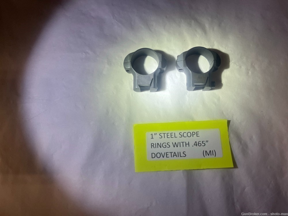 1" High Steel Scope Rings With .465" Dovetails-img-1