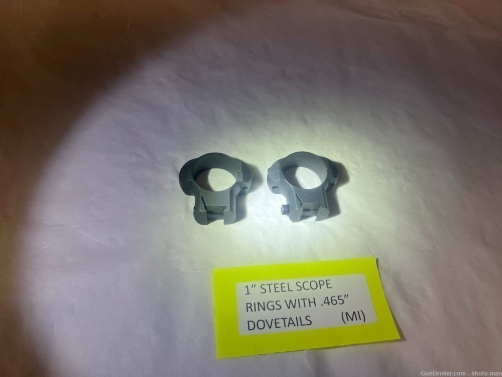 1" High Steel Scope Rings With .465" Dovetails-img-2