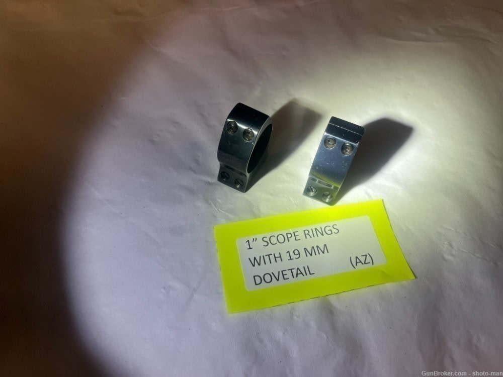 1" Medium Scope Rings For 19mm Dovetail-img-0