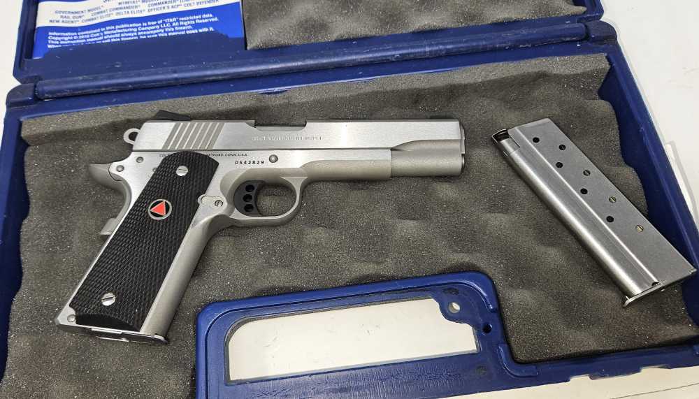 Colt Delta Elite Government 10mm Stainless 5" Series 80 — Case & 2 Mags-img-1