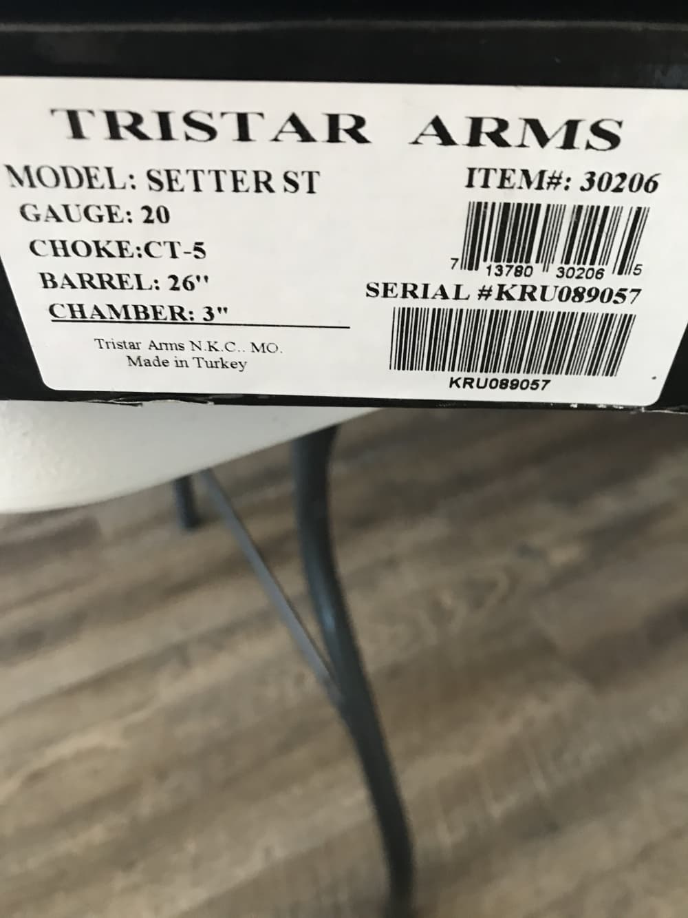 TRISTAR SETTER ST 20GA 26” 30206 NEW!-img-2