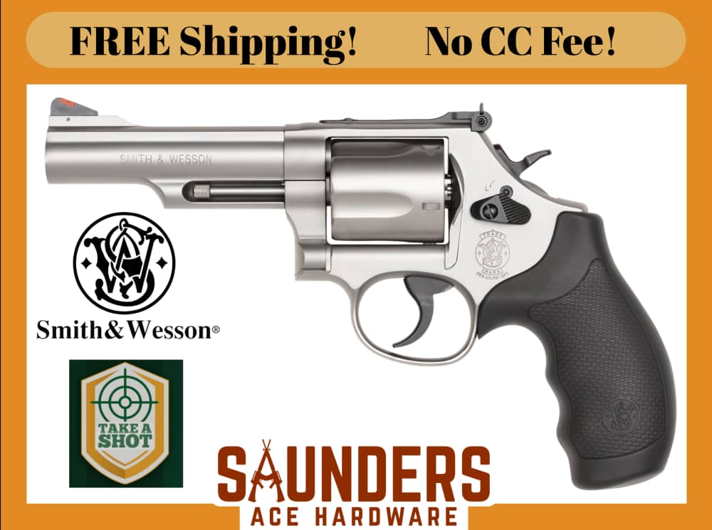 SMITH & WESSON 69 L-frame Revolver 44 Mag Exposed Hammer Red Ramp Sight 4"-img-0