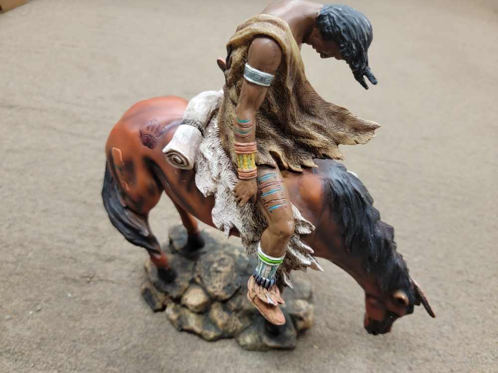 Remington Fraser Native American "End Of the Trail" Art Figure-img-1