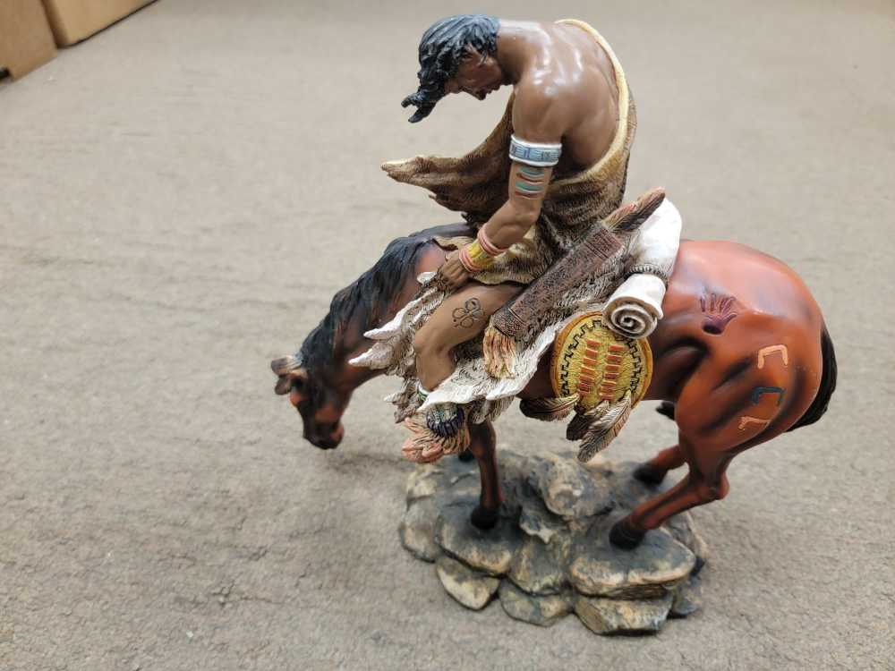 Remington Fraser Native American "End Of the Trail" Art Figure-img-3