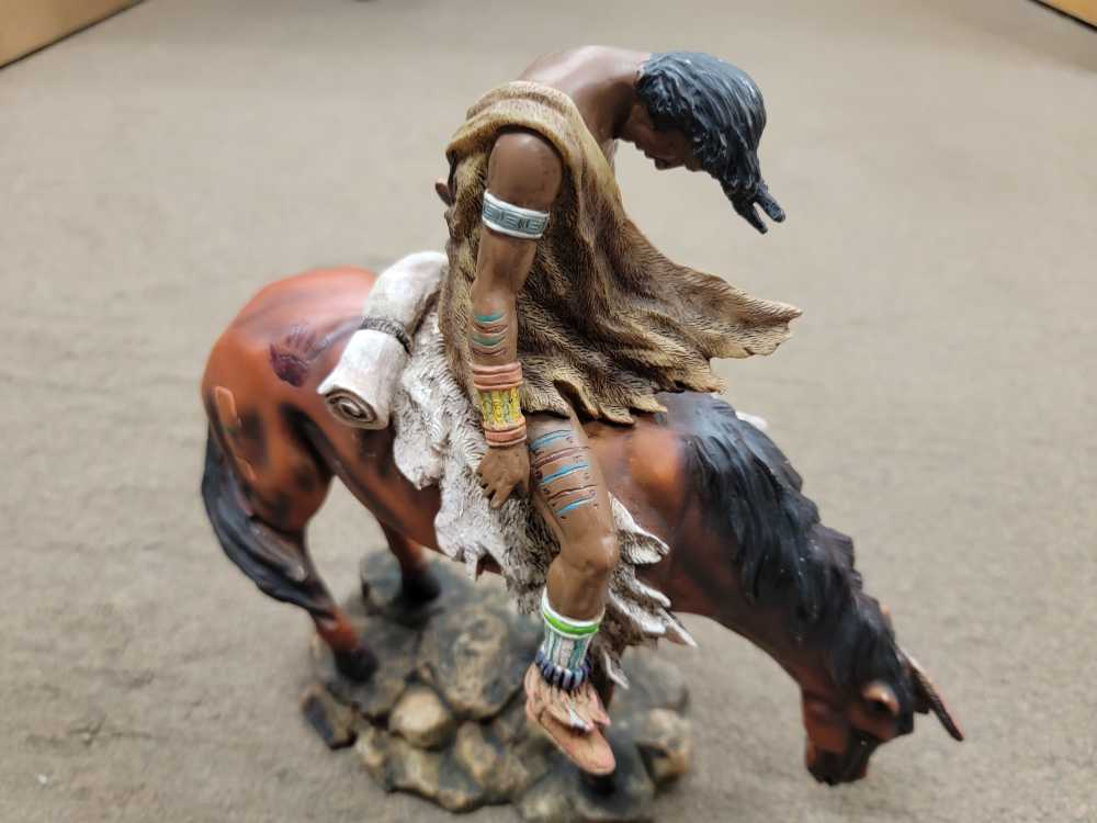 Remington Fraser Native American "End Of the Trail" Art Figure-img-2