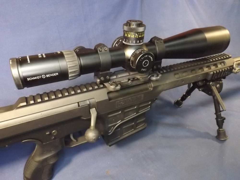Barrett 98B, 338 Lupa Rifle w/Schmidt & Bender PM II 5-25X56 IR Scope-img-9