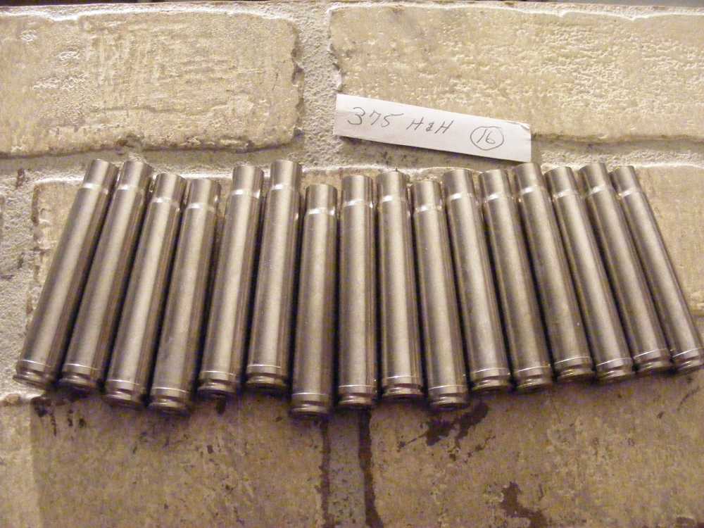 16 .375 H&H Magnum Cases for Rifle Reloader Nickel Plated-img-0