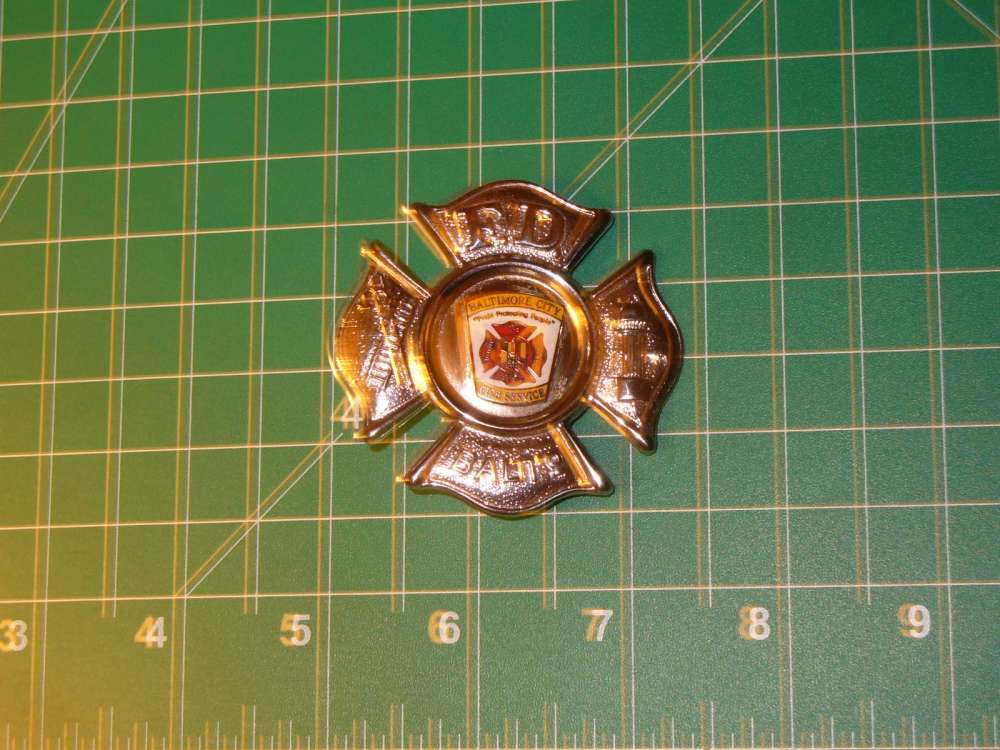 Vintage Baltimore City Maryland Fire Department Silver Badge-img-2