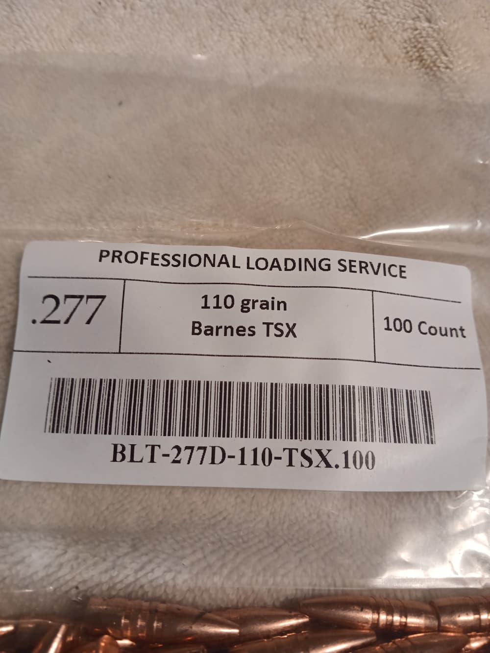 270 Cal =.277 Cal Bullets 110 Gr 100ct Barnes TSX solid copper hollow point-img-5
