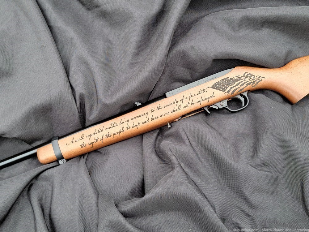 Ruger Sale This Week! Engraved 2nd Amendment Ruger 10/22 -img-1