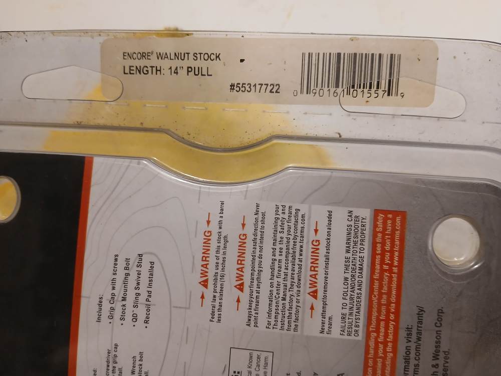 TC Encore Walnut Stock 14" #7722 Fits Pro Hunter Endeavor New NOS T/C-img-4