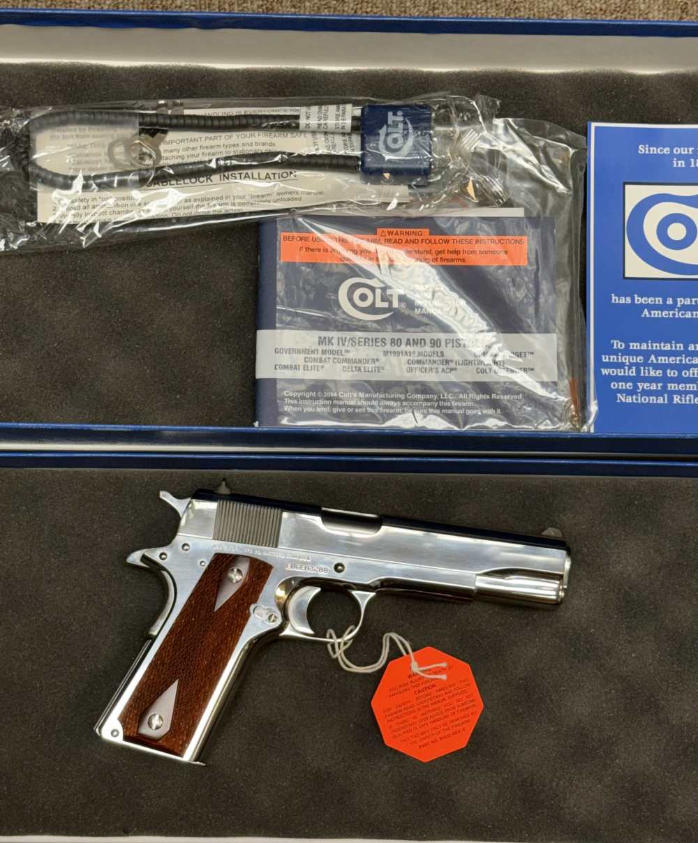 Colt CUSTOM GOVERNMENT EL CEN 38 Super Bright Stainless 02071ELC2 2006 ANIB-img-0