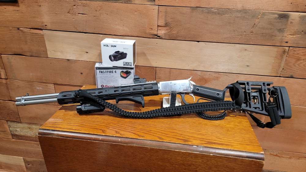 Custom Tactical 44 Mag Taurus R92 Anti  Zombie Lever gun -img-0
