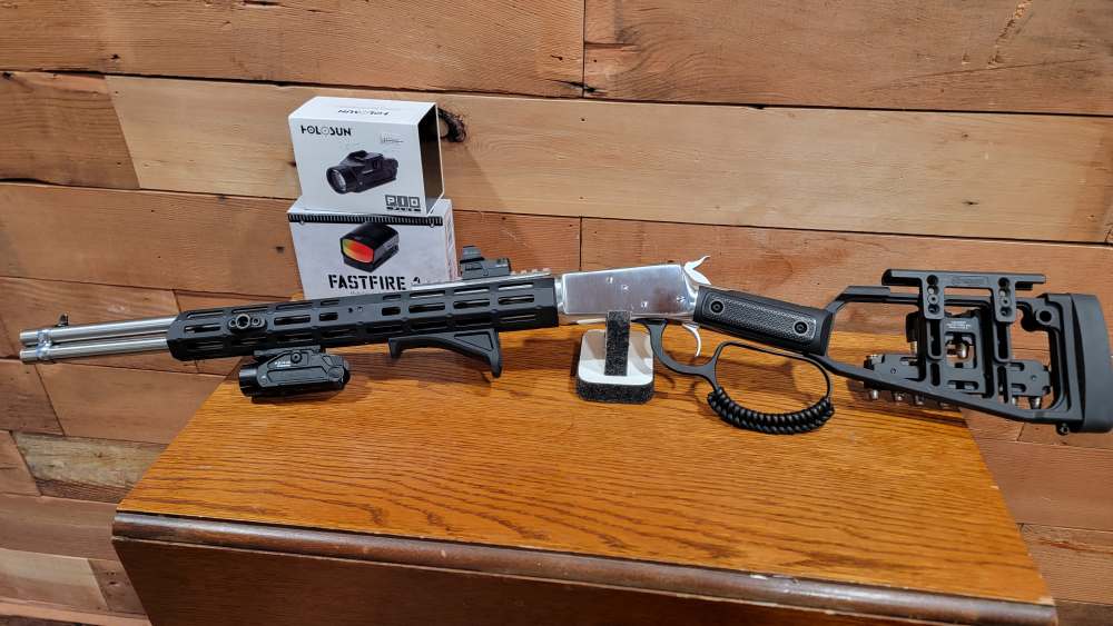 Custom Tactical 44 Mag Taurus R92 Anti  Zombie Lever gun -img-2