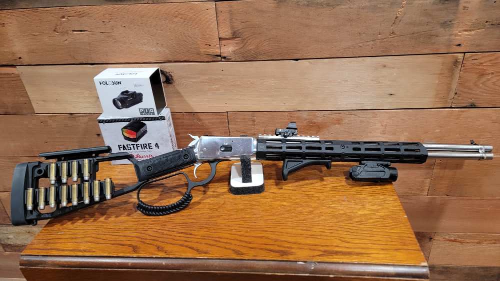 Custom Tactical 44 Mag Taurus R92 Anti  Zombie Lever gun -img-1