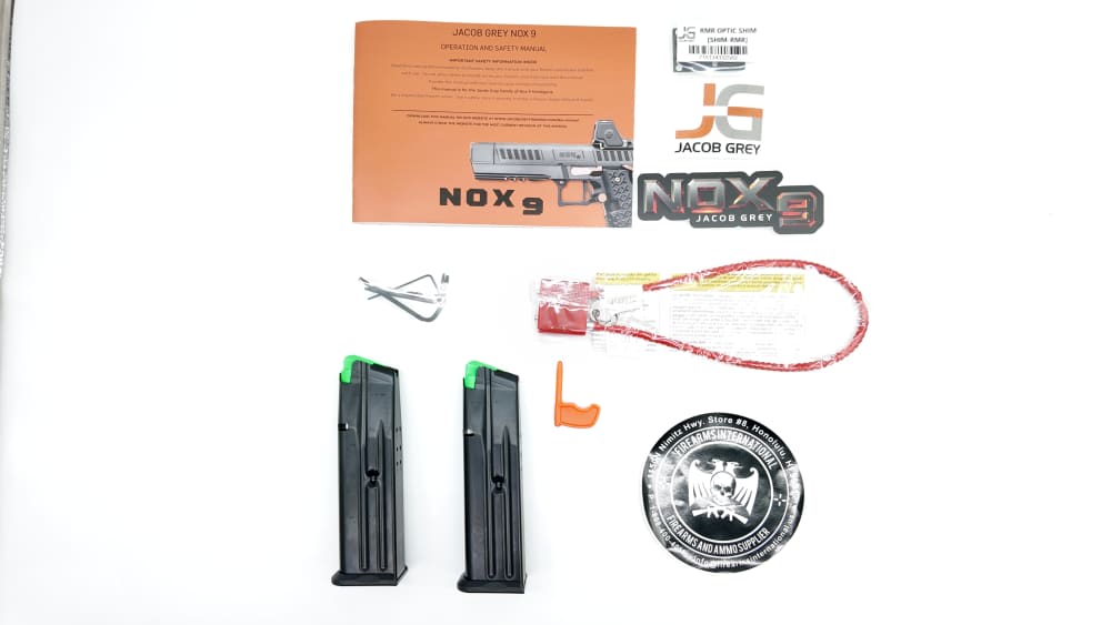 Jacob Grey Nox 9™ 9mm (2X)10RD 5" LO RMR Adapter Plate Included -img-13