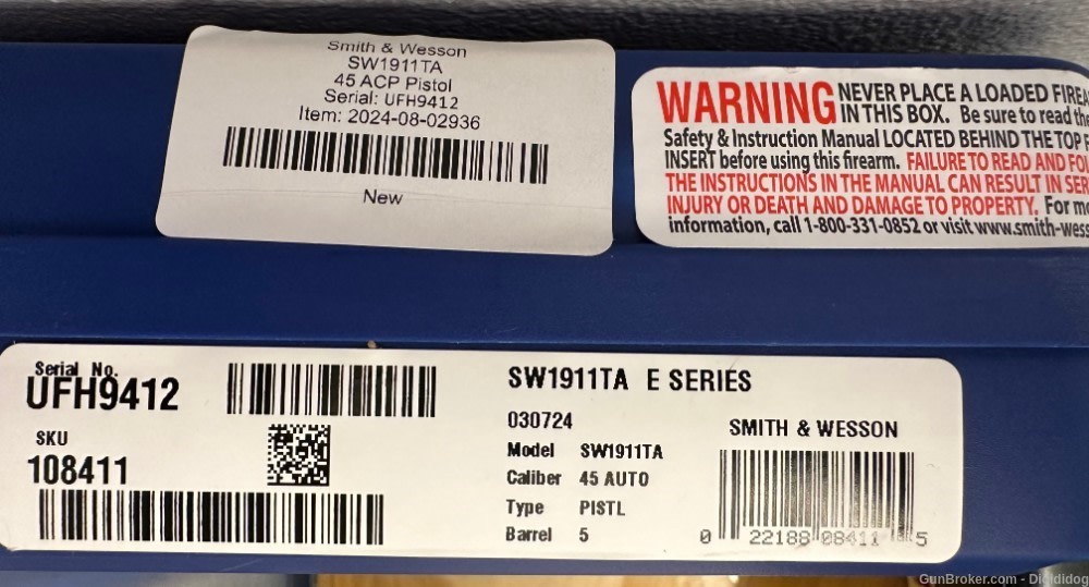 SMITH & WESSON SW1911TA E SERIES .45ACP 2 MAGS 8RDS TACTICAL ACCESSORY RAIL-img-8