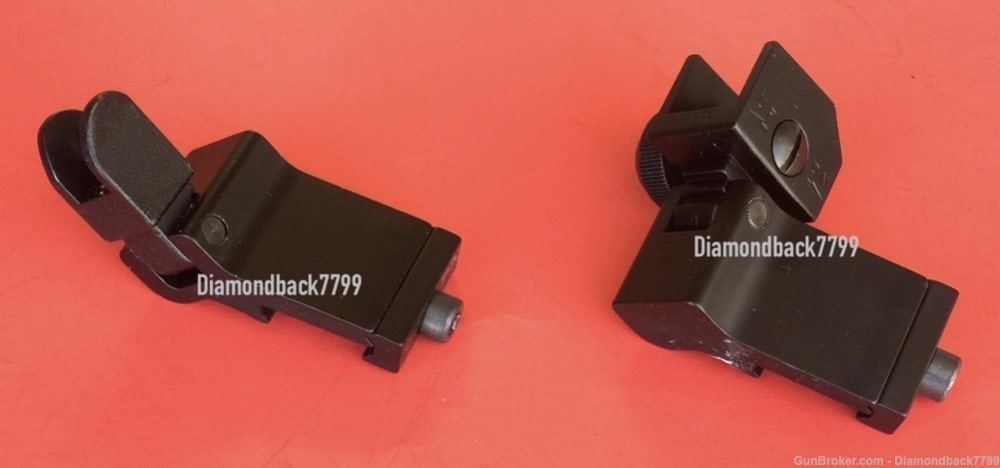 NC STAR AR-15 M16 M4 Offset Front & Rear Sights BLACK-img-1