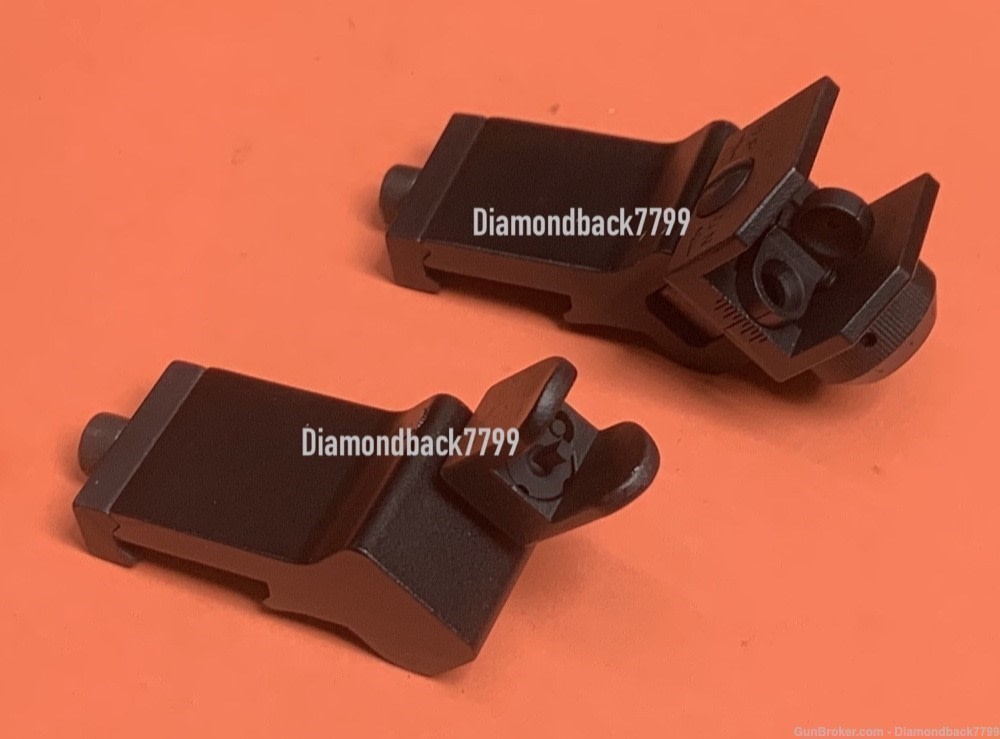 NC STAR AR-15 M16 M4 Offset Front & Rear Sights BLACK-img-0