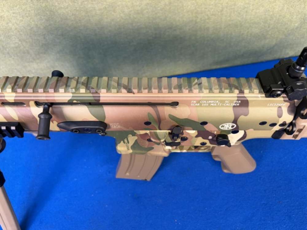 FNH SCAR 16S 5.56x45MM NATO 16" 1/7 Barrel Rifle Camo FDE Bipod Sling Mags-img-8