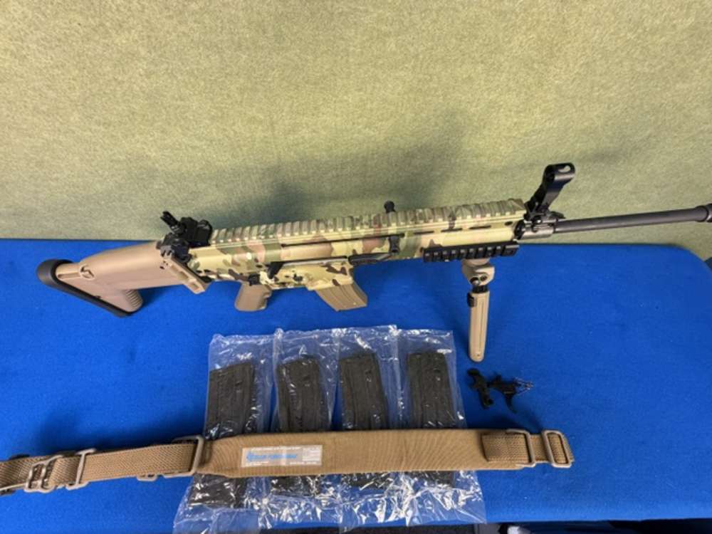 FNH SCAR 16S 5.56x45MM NATO 16" 1/7 Barrel Rifle Camo FDE Bipod Sling Mags-img-1