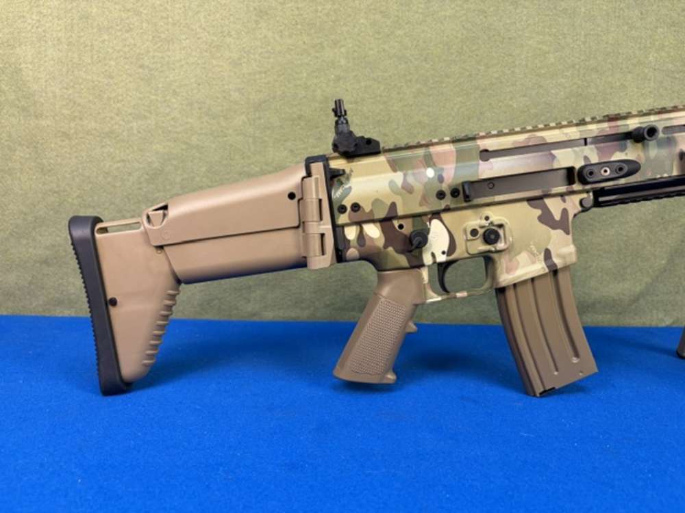 FNH SCAR 16S 5.56x45MM NATO 16" 1/7 Barrel Rifle Camo FDE Bipod Sling Mags-img-3