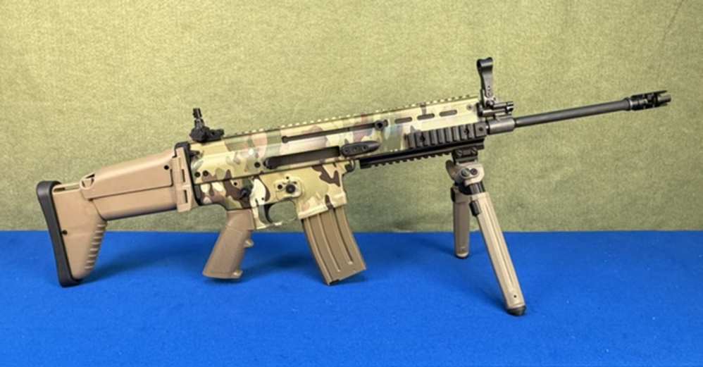 FNH SCAR 16S 5.56x45MM NATO 16" 1/7 Barrel Rifle Camo FDE Bipod Sling Mags-img-2
