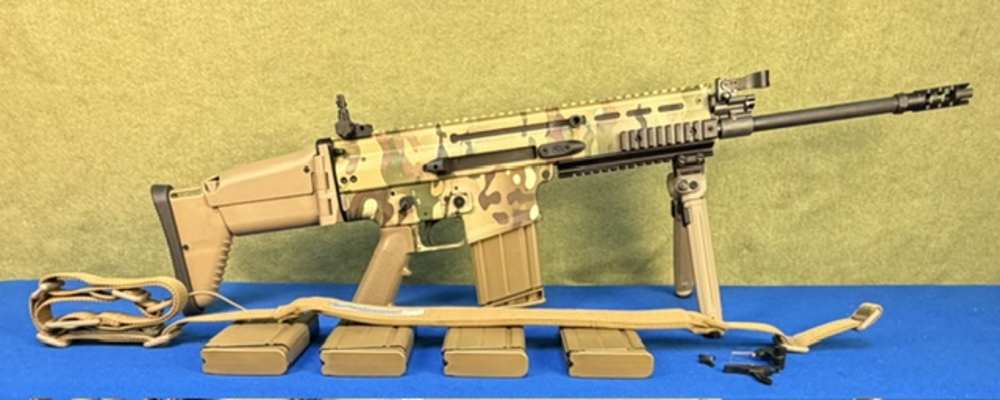 FNH SCAR 17S 7.62x51MM NATO 16" 1/12 Barrel Rifle Camo FDE Bipod Sling Mags-img-0