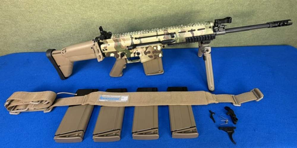 FNH SCAR 17S 7.62x51MM NATO 16" 1/12 Barrel Rifle Camo FDE Bipod Sling Mags-img-1