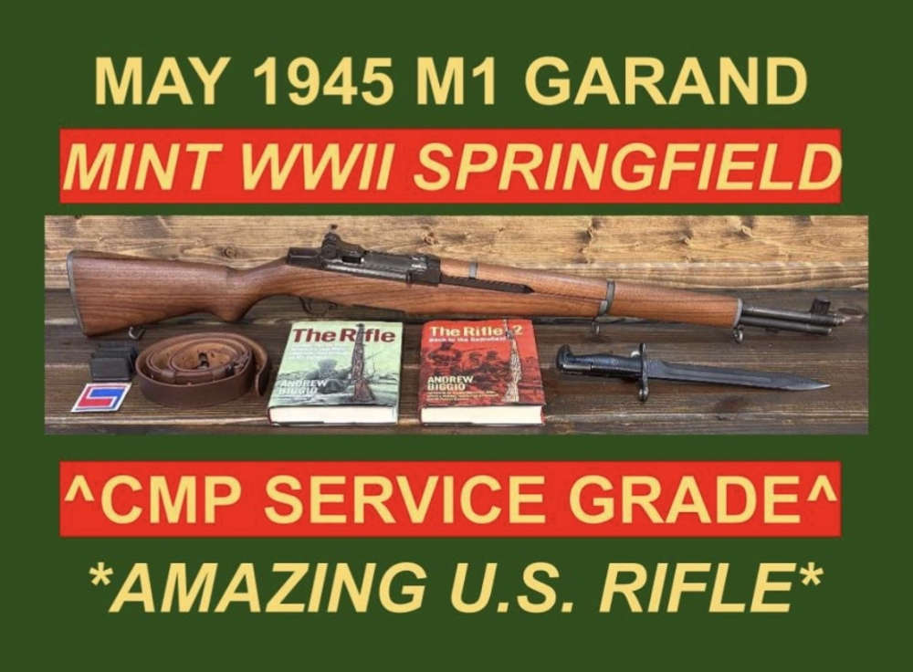 M1 GARAND SPRINGFIELD 1945 WWII CMP SERVICE GRADE ORIG. BARR. BEAUTY .30-06-img-0
