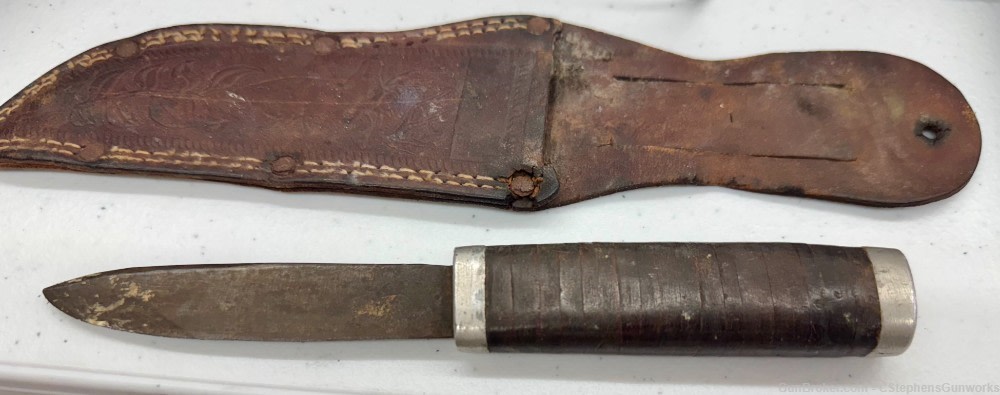 Germany WW2 Field Knife w/Leather Sheath-img-3