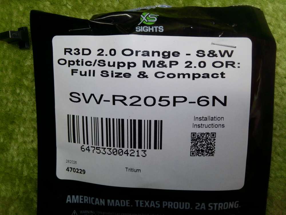 XS Sights R3D Orange for SW M&P2.0 OR Suppressor/Optic Hight SW-R205P-6N-img-1