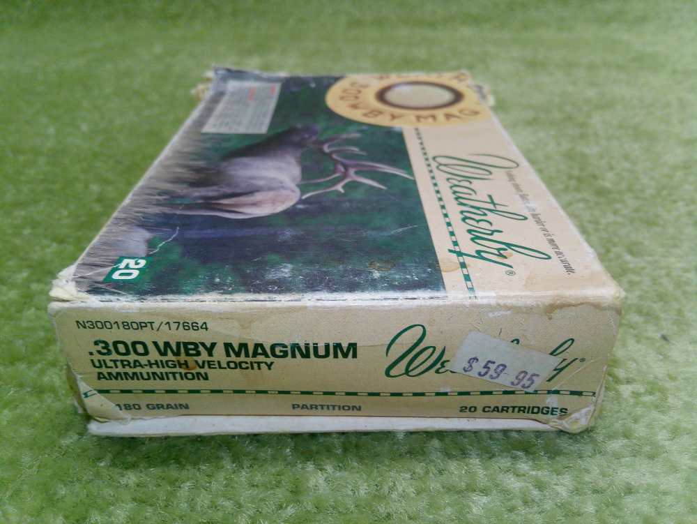 Weatherby Ultra-High Velocity 300 Wby Mag 180gr SP Partition 20 Factory-img-0