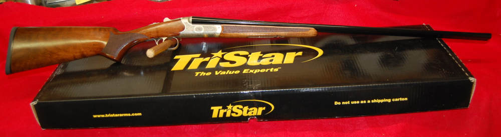 Tristar Arms Bristol Silver Scalloped Boxlock SxS Shotgun in 410 Box 28" -img-0
