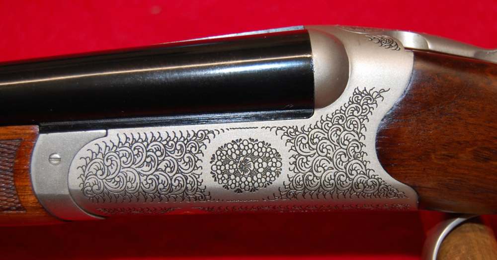 Tristar Arms Bristol Silver Scalloped Boxlock SxS Shotgun in 410 Box 28" -img-9