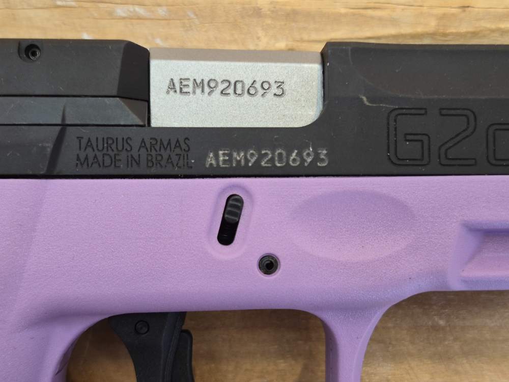 Taurus G2C 9mm Purple Semi Auto Thumb Safety-img-4