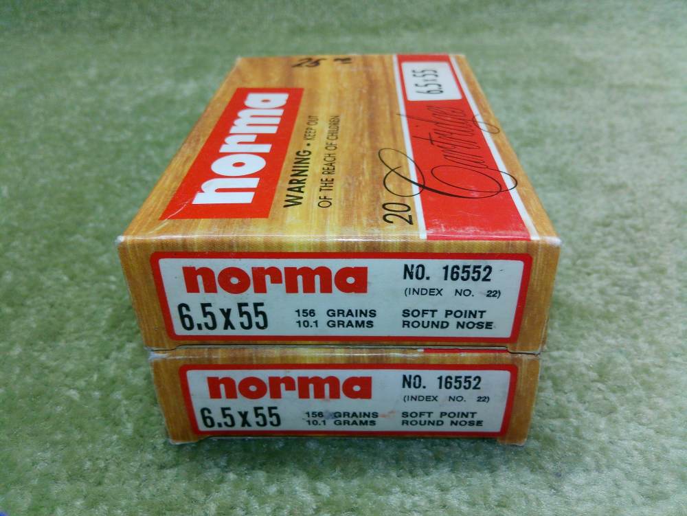 Norma 6.5X55 Swedish 158gr SPRN 40 Total Factory Rounds-img-0