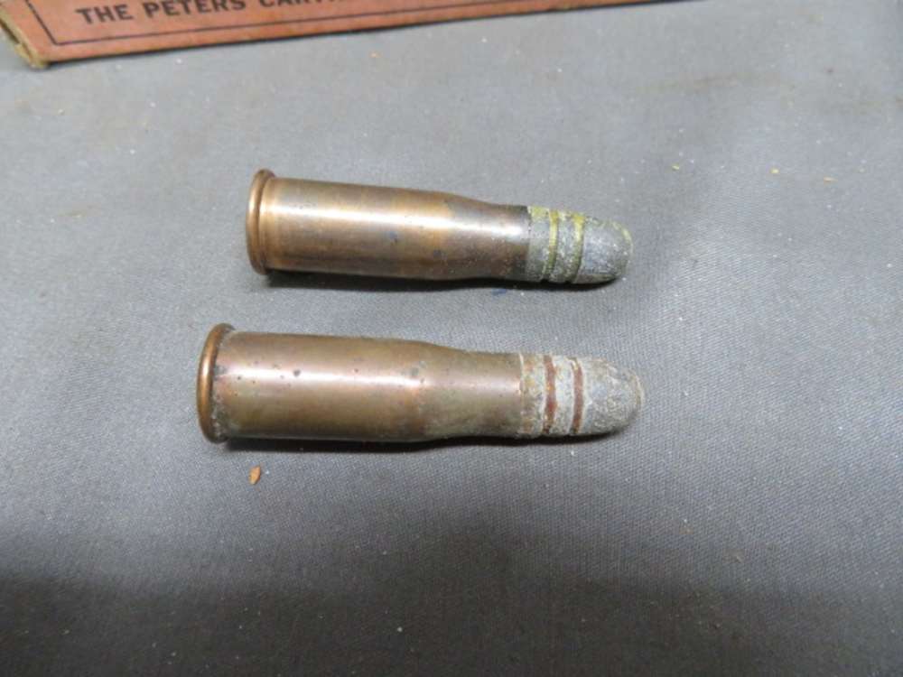 VINTAGE BOX PETERS CARTRIDGE COMPANY .41 SWISS RIMFIRE AMMO-img-10