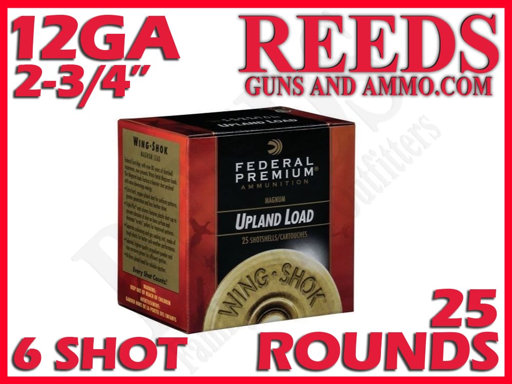 Federal 12 Ga Upland PF High Velocity Lead 2-3/4in 1-1/4oz 6 Shot 25rds-img-0